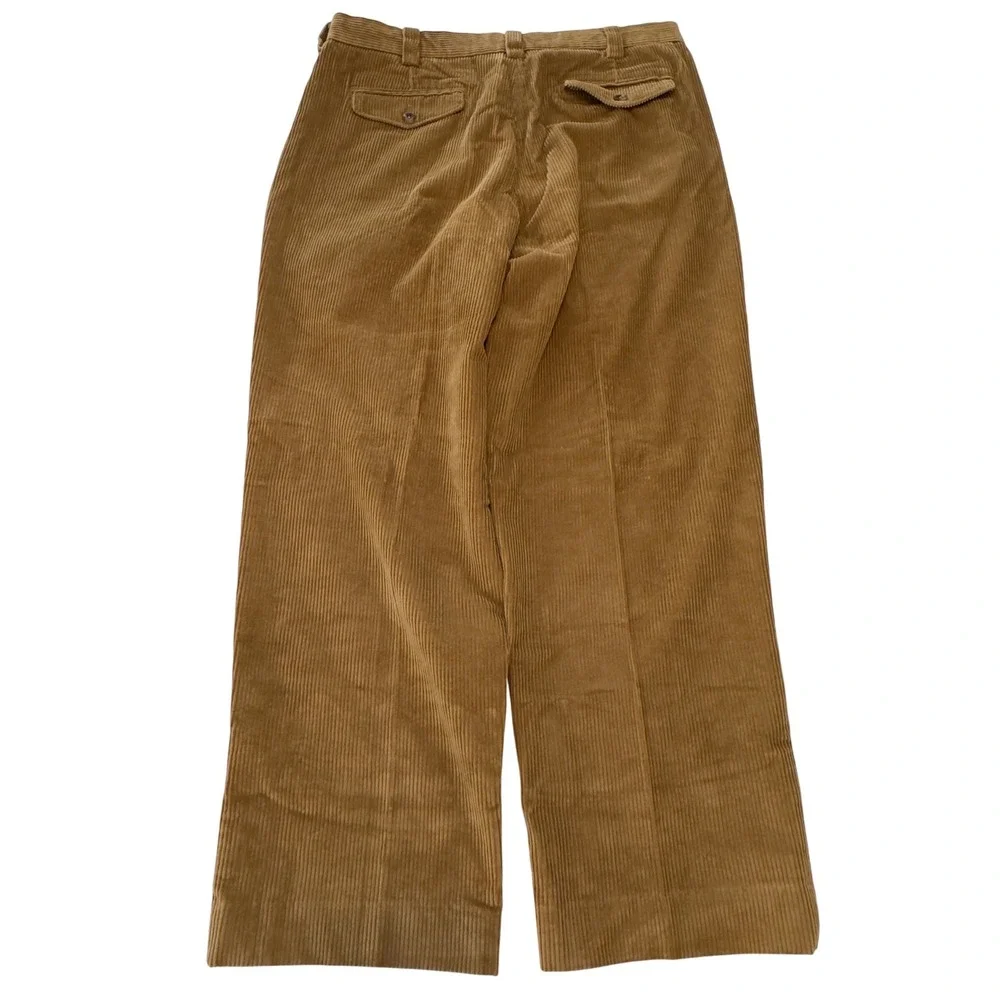 LL Bean Classic Fit Corduroy Pants Mens 37 Tan Brown Straight Leg 285254 - Picture 6 of 8